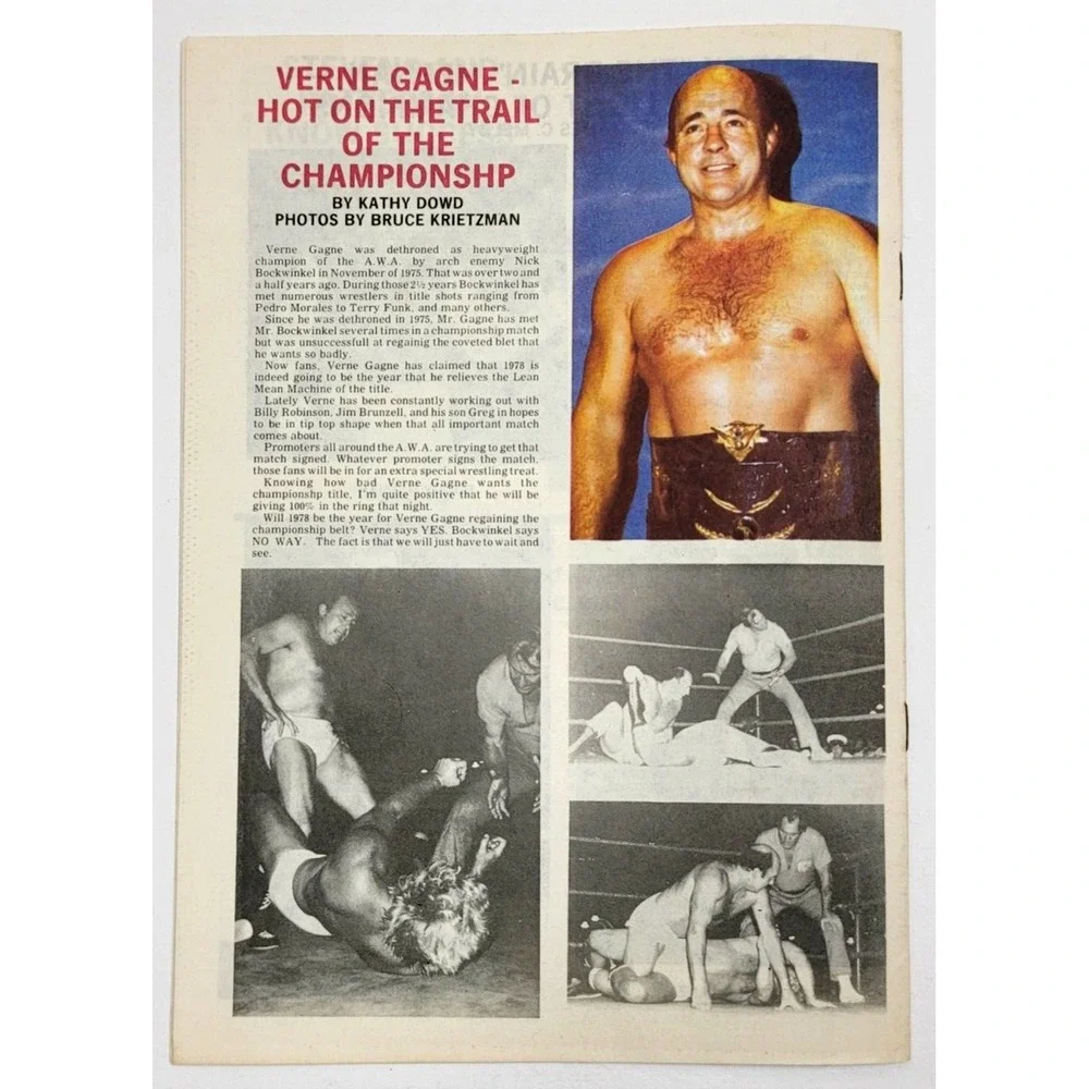 A.W.A. ALL STAR WRESTLING OFFICIAL‎ PROGRAM MAGAZINE # 213 (SEPT 1978)